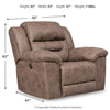Stoneland Power Recliner - Fossil