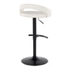 Grotto - Upholstered Adjustable Barstool - Black Metal Base