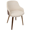 Bacci - Dining Chair - Walnut Wood And Cream Fabric
