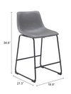 Smart Counter Stool Charcoal — Set of 2