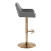 Daniella - Adjustable Barstool (Set of 2) - Gold Base