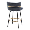 Cinch Claire - 26" Fixed-Height Counter Stool (Set of 2) - Gold And Black Base
