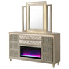 Lorient - 8-Drawer LED Bedroom Flame Box Dresser