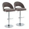 Renee - Adjustable Barstool (Set of 2) - Chrome Base