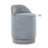 Marla - Upholstered Vanity Stool - Light Blue Fabric
