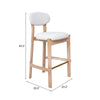 Rilou Barstool White & Natural — Set of 2