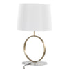 Moon - Table Lamp - White Marble, Gold Metal And White Shade