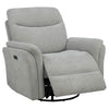 Adler - Upholstered Power Swivel Glider Recliner