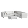 Zandara - 5 Piece Modular Set Sectional With Ottoman - Beige