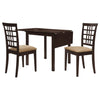 Kelso - 3 Piece Drop Leaf Dining Table Set - Cappuccino