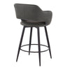 Margarite - 26" Fixed-Height Counter Stool With Swivel - Matte Black Metal (Set of 2)