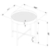 Ozella - Round Table With Hidden Storage Sandy