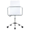 Amaturo - Acrylic Adjustable Home Office Desk Chair - Clear