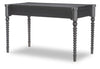 Vintage Market 52-inch Turned Bobbin Leg Writing Desk — Kettle Black