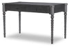Vintage Market 52-inch Turned Bobbin Leg Writing Desk — Kettle Black