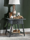 Vintage Market Splayed Bobbin Leg 1 Drw End Table — Mallard Green