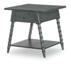 Vintage Market Splayed Bobbin Leg 1 Drw End Table — Mallard Green