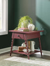 Vintage Market Splayed Bobbin Leg 1 Drw End Table — Spiced Apple