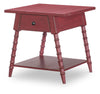 Vintage Market Splayed Bobbin Leg 1 Drw End Table — Spiced Apple
