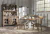 Vintage Market 60-inch Round Dining Table — Barnwood Oak and Picket Fence