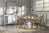 Vintage Market 60-inch Round Dining Table — Barnwood Oak and Picket Fence