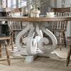 Vintage Market 60-inch Round Dining Table — Barnwood Oak and Picket Fence