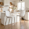 Magnus Counter Stool (Set of 2) White & Silver — Set of 2