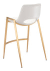 Desi Counter Stool White & Gold — Set of 2