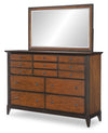 Fenmore Mirror — Mocha and Distressed Cherry