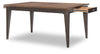 Fenmore 42-inch Leg Dining Table — Mocha and Distressed Cherry
