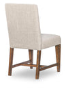 Fenmore Upholstered Side Chair — Set of 2 — Mocha and Distressed Cherry