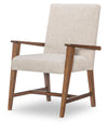 Fenmore Upholstered Arm Chair — Set of 2 — Mocha and Distressed Cherry