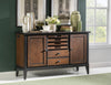 Fenmore Server — Mocha and Distressed Cherry