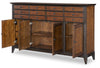 Fenmore Credenza — Mocha and Distressed Cherry
