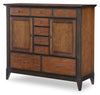 Fenmore Door Drawer Chest — Mocha and Distressed Cherry