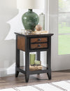 Fenmore Open Nightstand — Mocha and Distressed Cherry