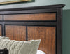 Fenmore Panel Bed — King / Mocha and Distressed Cherry