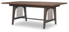 Fenmore 42-inch Trestle Dining Table — Mocha and Distressed Cherry