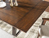 Fenmore 42-inch Trestle Dining Table — Mocha and Distressed Cherry