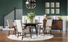 Fenmore Upholstered Arm Chair — Set of 2 — Mocha and Distressed Cherry