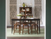 Fenmore 38-inch Counter Height Table — Mocha and Distressed Cherry