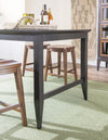 Fenmore 38-inch Counter Height Table — Mocha and Distressed Cherry