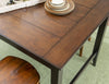 Fenmore 38-inch Counter Height Table — Mocha and Distressed Cherry