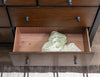 Fenmore 64-inch Dresser — Mocha and Distressed Cherry
