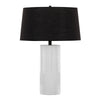 Petra - 26" Polyresin Table Lamp (Set of 2) - Cream Polyresin And Black Metal With Black Linen Shade