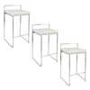 Fuji - 26" Stackable Counter Stool - Brushed Stainless Steel