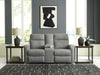 Gauntlet Reclining Loveseat with Console