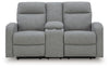 Gauntlet Reclining Loveseat with Console