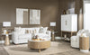 Melrose Bar Console — Cloud White and Desert Oak