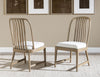 Melrose Spindle Back Side Chair — Set of 2 — Cloud White and Desert Oak